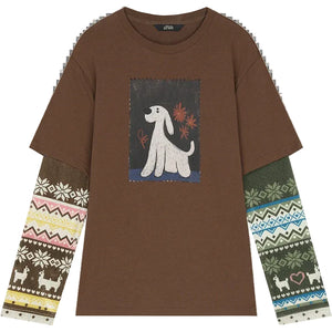 VILZSTUDIOS Retro Print Regular Fit Top