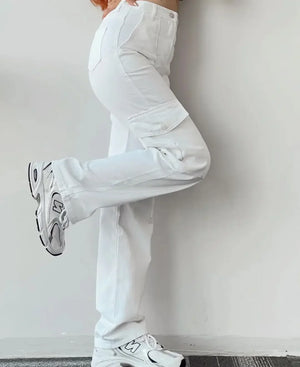 VILZSTUDIOS Solid Color Straight Leg Pants