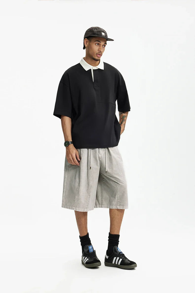 VILZSTUDIOS American Style Washed Cargo Shorts
