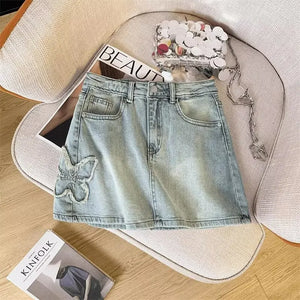 VILZSTUDIOS Spicy Girl High Waisted Denim Skirts