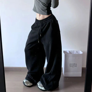 VILZSTUDIOS Black Oversized Fleece Joggers Pants