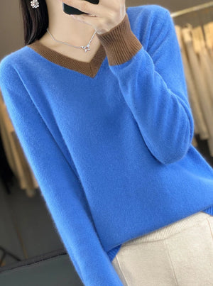 VILZSTUDIOS Cozy V-Neck Wool Sweater