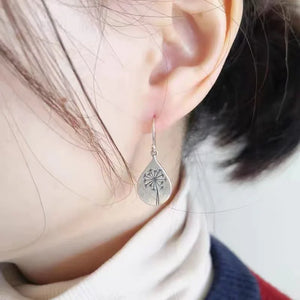 VILZSTUDIOS Vintage Sterling Silver Dandelion Drop Earrings