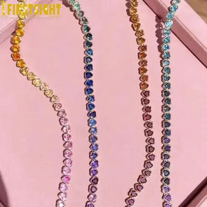 VILZSTUDIOS Heart Tennis Chain Necklace