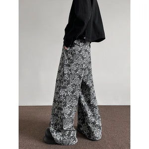 VILZSTUDIOS Floral Baggy Gothic Pattern Pants