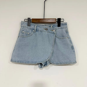 VILZSTUDIOS Retro High Waisted Asymmetric Denim Skirts