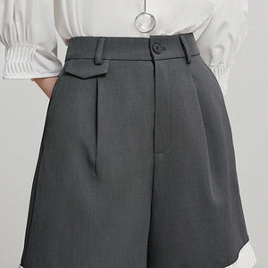 VILZSTUDIOS Versatile Striped Classic Wide Leg Shorts