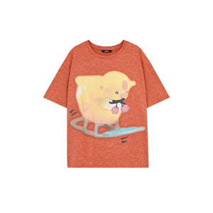 VILZSTUDIOS Printed Skating Duck Loose T-Shirt