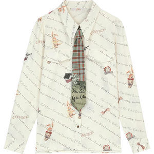 VILZSTUDIOS Stylish Casual Allover Print Long Sleeve Shirt