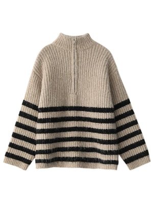 VILZSTUDIOS Cozy Chic Oversize Zip-Up Sweater