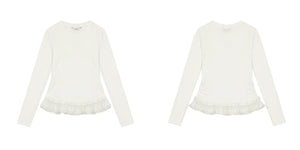 VILZSTUDIOS Elegant Slim Fit Lace Trim Top