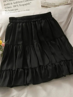 VILZSTUDIOS Sexy High Waist Pleated A-Line Skirt