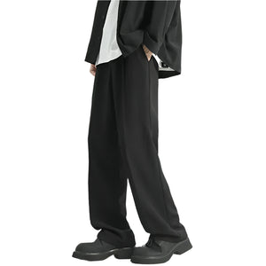 VILZSTUDIOS Black Comfortable Thin Straight Pants
