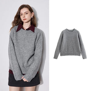 VILZSTUDIOS Sparkling Bead Camel Velvet Knit Sweater