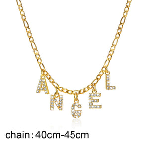VILZSTUDIOS Personalized Initial Name Stainless Steel Necklace