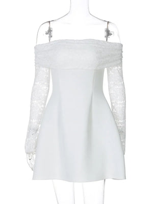 VILZSTUDIOS Elegant Sexy Off-Shoulder Mini Dress