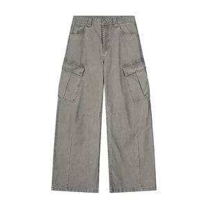 VILZSTUDIOS Loose Casual Pure Cotton Cargo Pants