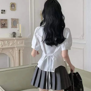 VILZSTUDIOS Chic White Slim Fit Button-Down Shirt