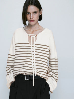 VILZSTUDIOS Casual V-Neck Light Sweater