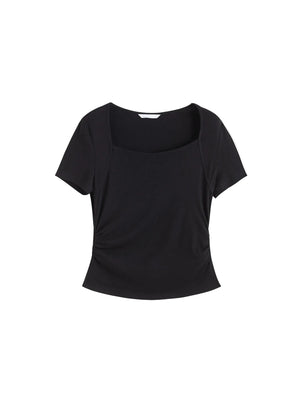 VILZSTUDIOS Slim Fit Square Neck T-Shirt