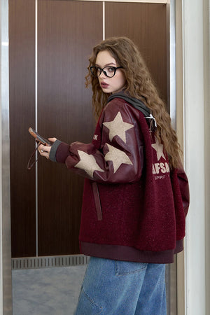 VILZSTUDIOS Sparkling Retro Baseball Jacket