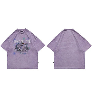 VILZSTUDIOS Loose Robot Girl Letter Print T-Shirt