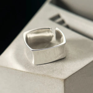 VILZSTUDIOS Square Wide Punk Sterling Silver Ring