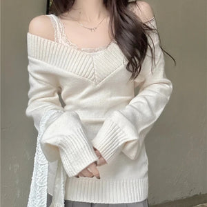 VILZSTUDIOS Cozy V-Neck Knit Sweater