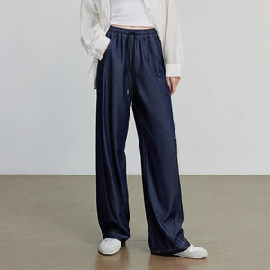 VILZSTUDIOS Stylish Elastic Waistband Wide Leg Pants