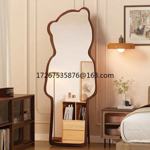 VILZSTUDIOS Floor-to-ceiling bear special-shaped full-body full-length mirror household mirror bedroom three-dimensional irregular cloud