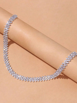 VILZSTUDIOS Shiny Wedding Rhinestone Necklace
