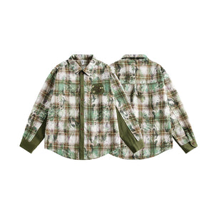 VILZSTUDIOS Oversize Vintage Plaid Shirt