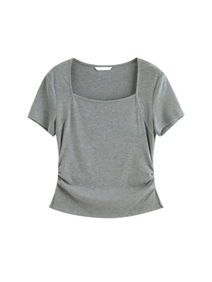 VILZSTUDIOS Slim Fit Square Neck T-Shirt