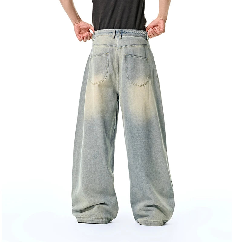 VILZSTUDIOS American Wide Leg Vintage Washed Jeans