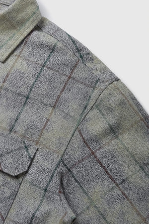 VILZSTUDIOS Retro Plaid Oversized Long-Sleeved Shirt