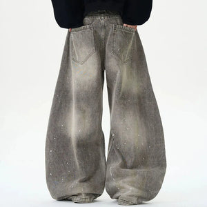 VILZSTUDIOS Adjustable Waist Distressed Machete Jeans