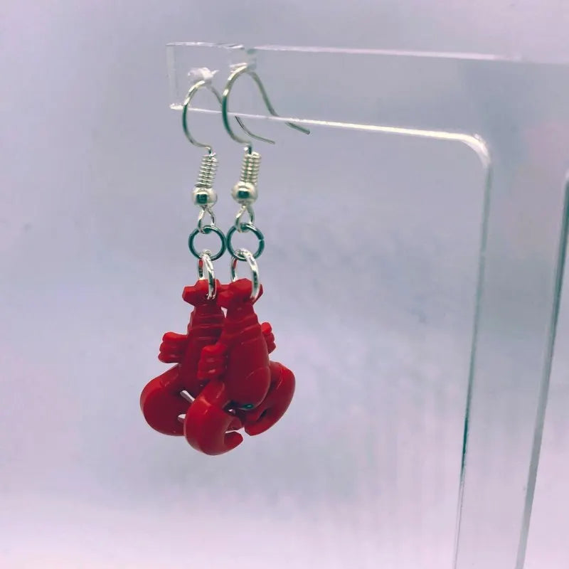 VILZSTUDIOS Handmade Funny Red Lobster Earring