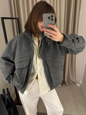 VILZSTUDIOS Retro Chic Zip-Up Jacket