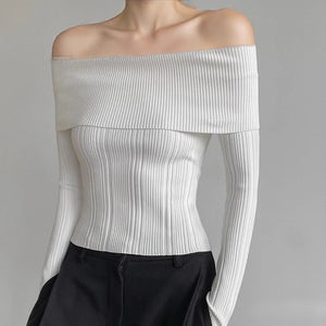 VILZSTUDIOS Elegant Off Shoulder Sweater