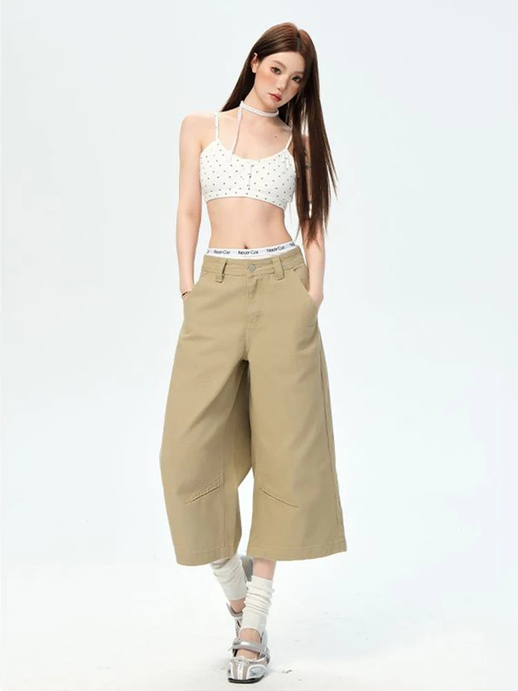 VILZSTUDIOS Retro High Waist Loose Denim Jeans