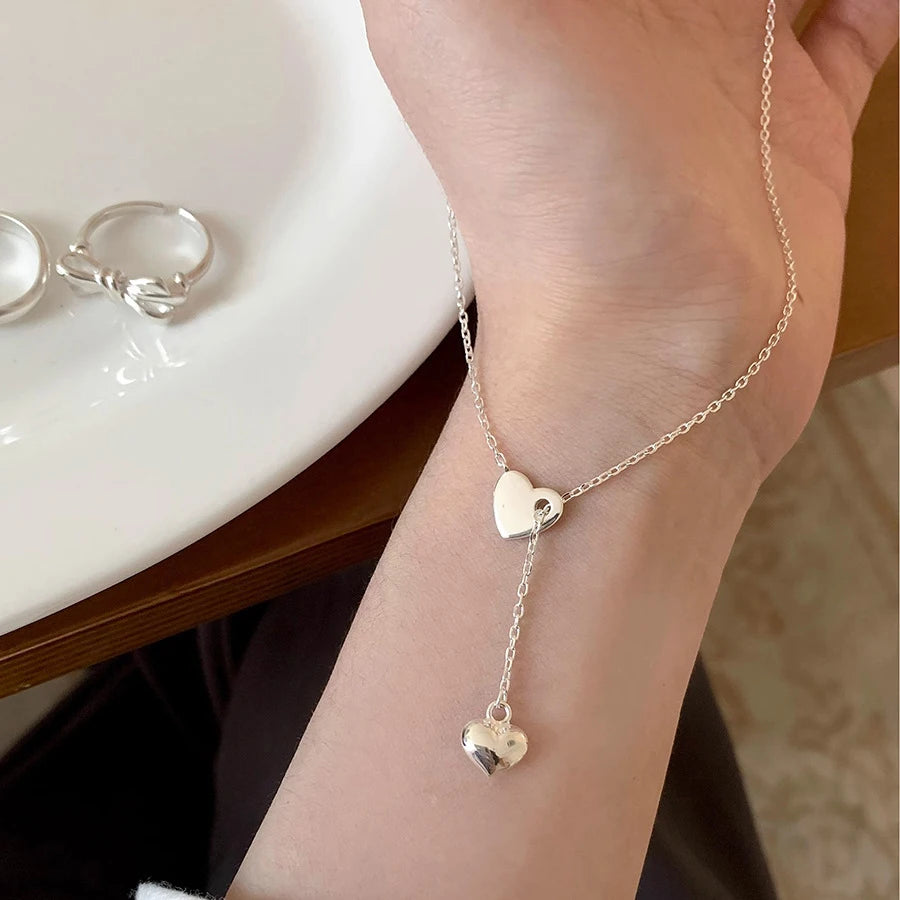VILZSTUDIOS Elegant Heart Pendant Love Adjustable Choker Necklace