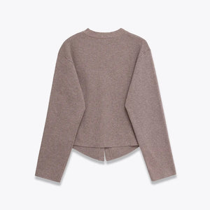 VILZSTUDIOS Elegant Solid V-Neck Knitted Cardigan