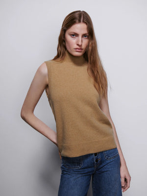 VILZSTUDIOS Turtleneck Wool Blend Sleeveless Sweater
