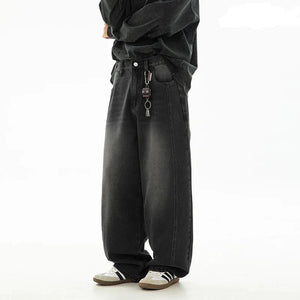 VILZSTUDIOS Retro Washed Oversized Split Structure Jeans