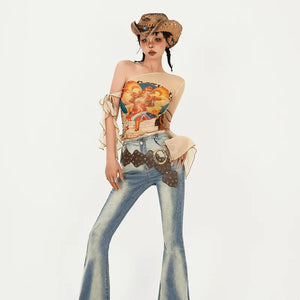 VILZSTUDIOS Spicy Fungus Design Slim Fit T-Shirt