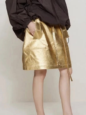VILZSTUDIOS Faux Leather Mini Skirt