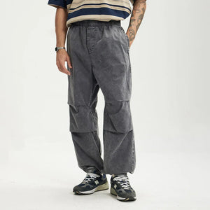VILZSTUDIOS Washed Cargo Joggers Tapered Utility Pants