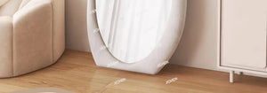 VILZSTUDIOS Full-length mirror Floor-to-ceiling Bedroom full-length mirror Special-shaped irregular cream ins wind fitting mirror