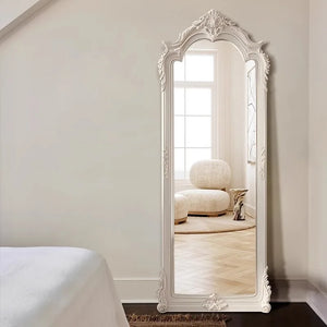 VILZSTUDIOS French retro full-length mirror European white floor-to-ceiling full-length mirror bedroom cloakroom wall wall wall fireplace de