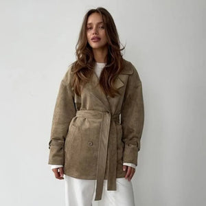 VILZSTUDIOS Retro Suede Lace-Up Jacket